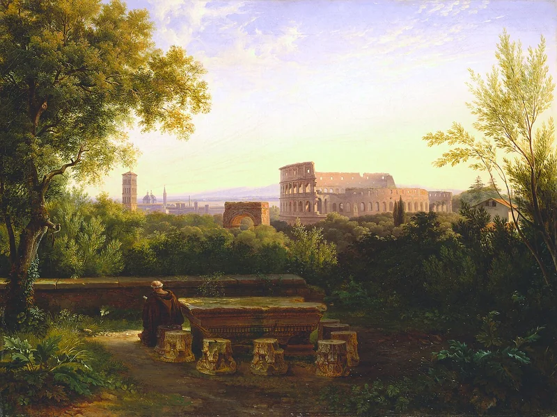 1790-Antoine-Félix Boisselier - Veduta del Colosseo dagli Orti Farnesiani